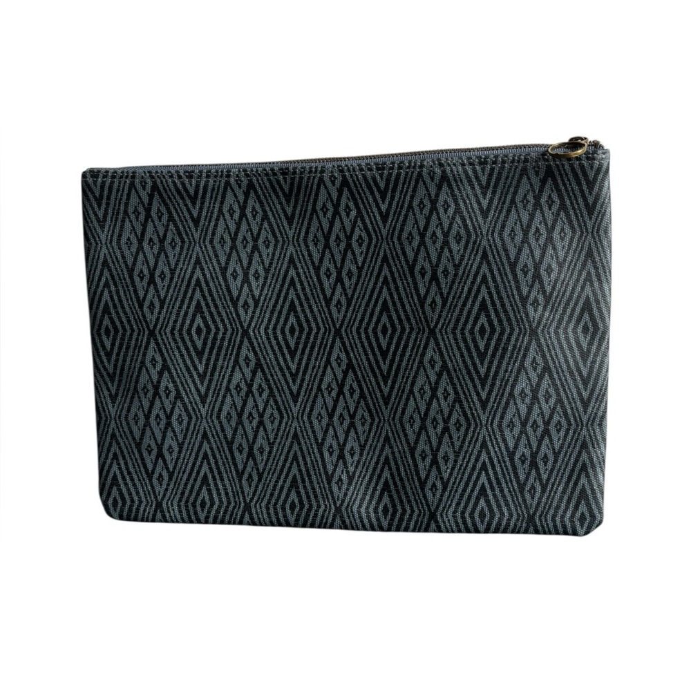 Madewell 'The Leather Pouch' Clutch - Geometric Gray
